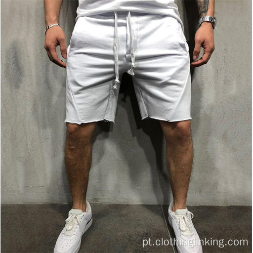 Shorts esportivos de ginástica com bolsos para homens